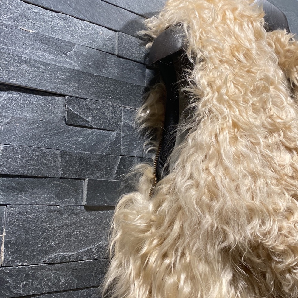 Genuine Goat Fur wRemovable Gen Leather Sleeves Made in Argentina Jacket… - Picture 12 of 16